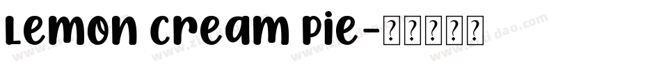 Lemon Cream Pie字体转换